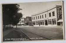 1927 RPPC WATER STREET EXETER NH A E MCREEL BLDG GAS PUMPS FORD AUTO DEALERSHIP picture