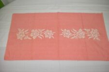 Vintage MCM Fieldcrest White Floral Pink Towel 42x21 picture