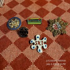 Vintage Lot Of 5 Different Types Of Ski Pins 1 From Italy Dolomiti Cortina 1224  picture