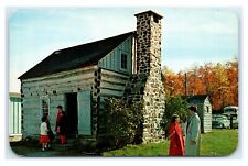 Postcard Log Cabin Old Museum Village of Smith's Clove, Monroe NY E21 picture