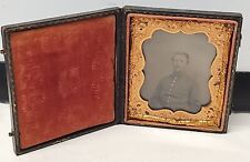 Civil War Tintype Studio Image Union Army Enlisted Soldier in Full Case picture