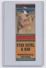 STAR HOTEL and BAR - 1940's gaming matchcover - Winnemucca, Nevada picture