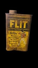 Vintage 1928 Stanco Flit Bug Spray Empty Tin Can Graphics USA Advertising 16 oz. picture