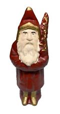 6” Santa St Nick Cast Iron Coin Bank Christmas Primitive Folk Art Figurine picture