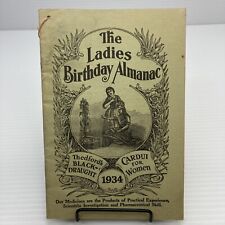 The Ladies Birthday Almanac 1934 Vintage Medicine Advertisement Cardui for Women picture
