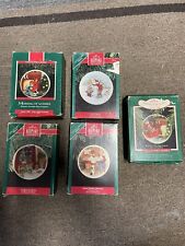 Collector's Plate Ornaments Hallmark Complete Lot Of 5 picture