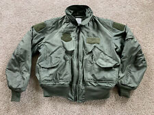 AIR FORCE USAF 45/P Cold Weather MILITARY FLIGHT BOMBER JACKET XL Green picture