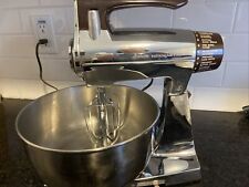 Sunbeam Mixmaster 12 Speed Chrome Vintage 1 Stainless Bowl Beaters Electric Cord picture