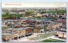 BELOIT, WI Wisconsin ~ BIRDSEYE View of CITY 1909 Rock County Kropp Postcard picture