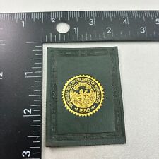Vintage c 1910s GREAT SEAL STATE OF MINNESOTA Tobacco Leather Patch 39SS picture