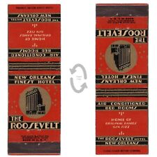 Vintage Matchbook Cover The Roosevelt Hotel New Orleans Louisiana 1930s art deco picture