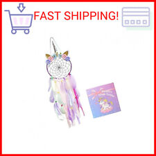 LED Lighted Up Unicorn Dream Catcher Wall Decor Colorful Feather Dreamcather Wal picture