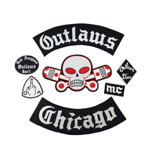 Outlaw Chicago Forgives Biker Patch Embroidered Iron On Rider Full Set Clothing picture
