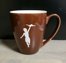 Storyville Coffee Company BROWN Boy Flying Airplane Aviation Coffee Mug EUC picture