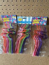 Vintage Krazy Straw Reusable Twirly Straws Curvy 80’s 90s Colorful 22 Total 2880 picture
