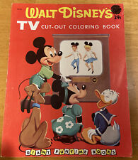 1952-1956 Vintage WALT DISNEY’S 3 TV CUT-OUT COLORING BOOK. Unused picture