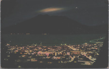 Japan Sakurajima At Night Kagoshima Bay Kyushu Vintage Postcard B192 picture