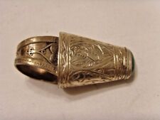 antique Turkmen 850 silver 2 inch tall minaret turquoise ring 8 size sca 46497 picture