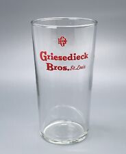 Griesedieck Bros Beer Shell Glass / Vtg Tavern Advertising / Man Cave Bar Decor picture