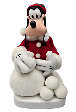 Santa's Best Animated Disney Goofy Snowball Fight Holiday Decor Mickey Unlimited picture