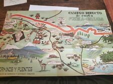 1960s / 1970s Puebla Orizaba Map Caminos Y Puentes Brochure Cartoon Highway  picture