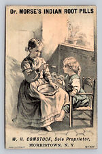 Dr Morses Indian Root Pills Mom Feeds Girl W H Comstock Morristown NY P809 picture