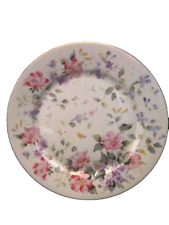 Andrea by Sadek platter plate. Delicate flowers. Pink & Purple. 11
