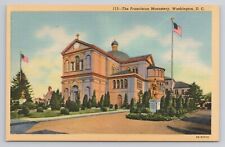 Franciscan Monastery Washington DC Vintage Linen Postcard picture
