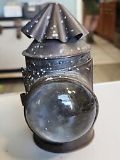 Vintage 1850s-60s Victorian Police Bulls-Eye-Lens Metal Lantern 3