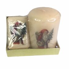 NEW Vintage Christmas Santa Angel Alda's Forever Vanilla Candle Almond Soap Set picture