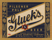 Vintage Glueks Beer Ad Reproduction Metal Sign  Bar Decor picture