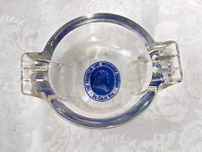 Vintage 1960s Rare  MCM Federal Glass Clear Ashtray Franklin Life Insurance picture