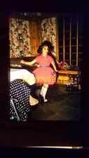3006 vintage 35MM SLIDE photo LITTLE GIRL DANCING IN PINK DRESS picture