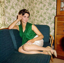 English Actress Claire Bloom Posed Sitting On A Sofa In 1964 OLD PHOTO picture