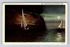 Put In Bay OH-Ohio, A Moonlight Sail, Antique, Vintage Postcard picture