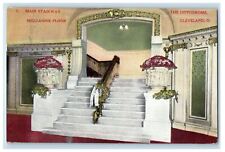 1908 Main Stairway, Mezzanine Floor, The Hippodrome Cleveland OH Postcard picture