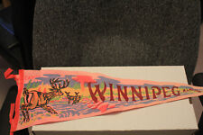 Late 60's Early 70's Winnipeg Manitoba  Felt Pennant  With Wild Life picture
