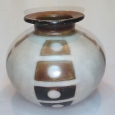 Vtg. Signed Manuel Adanaque, Peruvian Folk Art Vase Geometric Ancient Technique picture