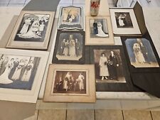 Lot of 9 Mixed Black/White Vtg-Antique large  wedding Photos early 1900s picture