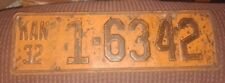 1932 KANSAS LICENSE PLATE #1-6342 collectable & EXPIRED MORE THAN 3 YEARS picture