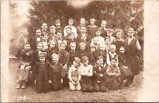 Postcard RPPC Students & Teachers School Class Picture 1918 Unposted picture
