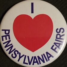 Retro Pinback Button PA I Love Heart Pennsylvania Pin Collectible BU133 picture