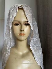 Beautifull French Antique Cotton  Lace Veil 28