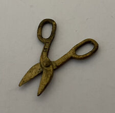 Vintage Intercast Miniature Tiny “Scissors” Dollhouse Charms 1960s Brass 1” Inch picture