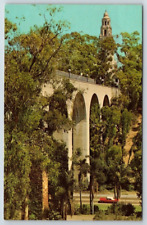 Postcard San Diego CA Balboa Park California Tower and Cabrillo Bridge picture