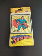USPS Superman Foil Notecards 32 Cent Stamp Collectibles 1998 Unopened  picture