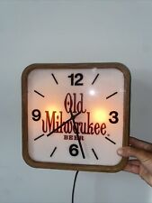 Old Milwaukee BEER Advertising Lighted Bar Wall Clock picture
