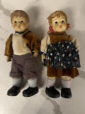 Vintage Goebel Oumlet HANSEL GRETEL Bisque Porcelain Dolls Hummel picture