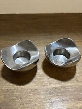 Two Danish Modern GEORG JENSEN Stainless Steel Candle Holder Tealight picture