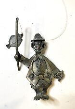 Vintage Hanging Pewter Clown Figure Artist Signed Gerard Metal Circus Ornament picture